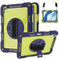 thumbnail image 2 of Case for iPad mini 5/mini 4/mini 3/mini 2/mini 1,Heavy Duty Rugged Shockproof Anti-fall Protective Case Cover with Rotating Kickstand, Carrying Shoulder Strap, Handle Hand Strap,A, 2 of 9