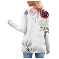 thumbnail image 5 of Cutuoiiu Athletic Shirts for Women Fashion Print Square Neckline Casual Button Long Sleeve Tops Gifts, 5 of 7