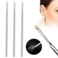 thumbnail image 3 of Stainless 3pcs Stainless Steel Triple Ring Ear Spoon Earwax Remover Cleaning Tool, 3 of 7