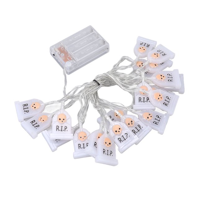 Crâne String Lights, Halloween Crâne String Lights Lumières de Chaîne Extérieure LED String Lights Atteindre Plus