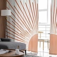 thumbnail image 4 of Orange Sunshine Semi Sheer Curtains 96 Inch Length 2 Panels Set, Lines Retro Abstract Middle Century Sheer Kitchen Curtain Privacy Voile Window Curtain for Living Room Bedroom Rod Pocket Drapes, 4 of 7