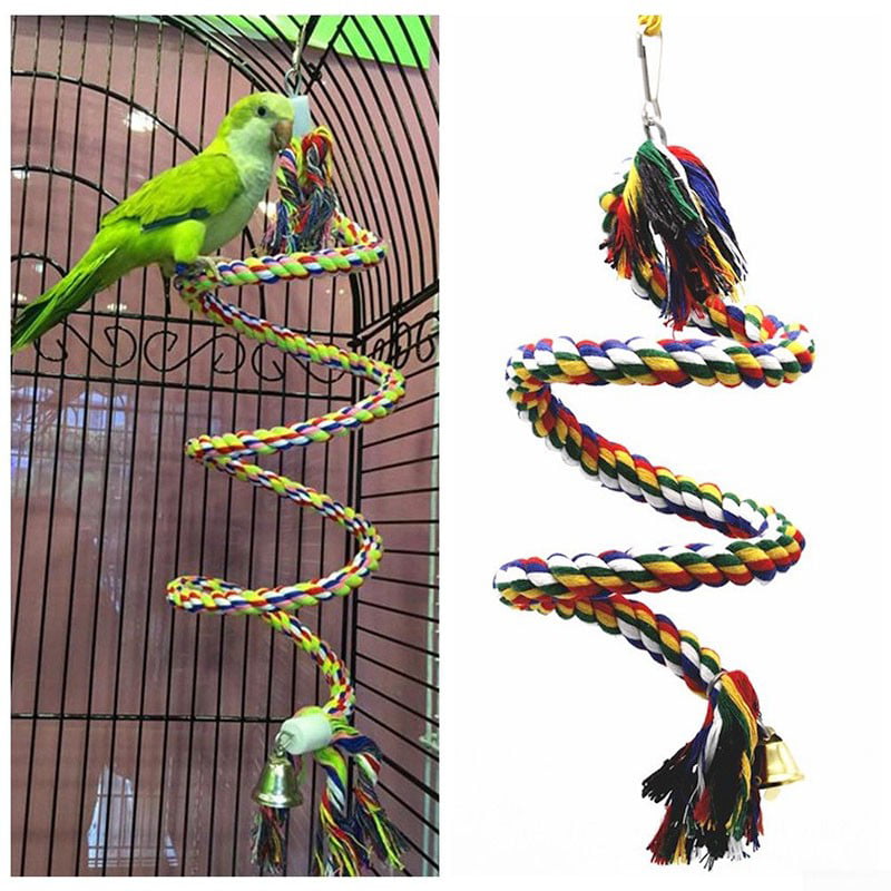 Pet Swing Bird Toy Parrot Rope Harness Cage Hang Toys Parakeet Cockatiel Budgies 
