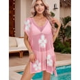 thumbnail image 3 of Beach Cover Up for Women V-Neck Floral Swimsuit Cover Up Casual Loose Crchet Bathing Suit Cover Up Shermie, 3 of 6