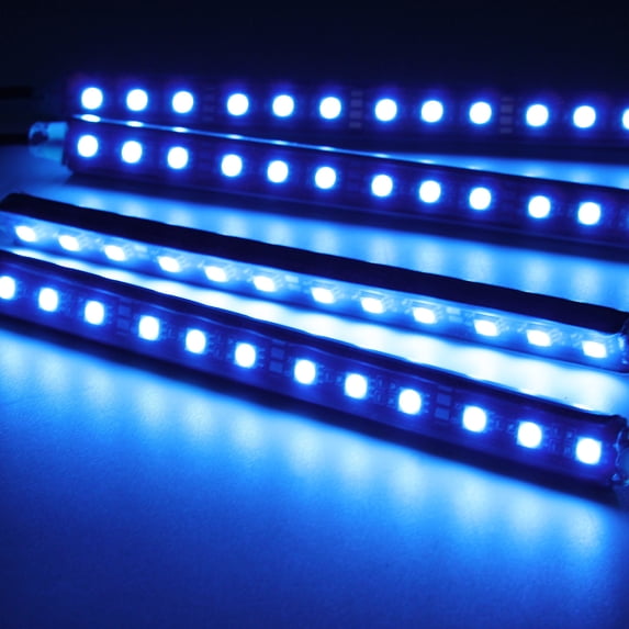 4X12 LED Car Atmosphere Light Strips, Glime Interior Footwell Neon Decorative Double Sided Strips Light for Car, SUV, Truck