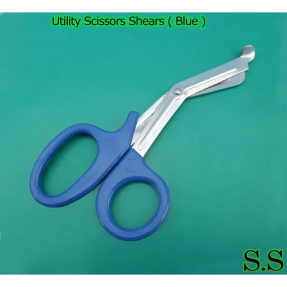 12 Pieces Emt Utility Scissors Shears 5.5" Blue Colored New Brand
