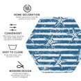 thumbnail image 3 of Lsque Ocean on Striped Pattern 4" Drink Coasters Set of 4, PVC Leather Absorbent Coasters, Table Coaster Set Decorative Coffee Cup Coasters Housewarming Gift -Hexagon, 3 of 6