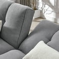 thumbnail image 4 of Zechuan Futon Sofa Bed Adjustable Sleeper Sofa Couch Modern Fabric Linen Upholstered Sofa with 2 Pillows, Solid Wooden Legs - Gray, 4 of 8