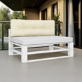 thumbnail image 6 of Moni Outdoor Cushion for Bench, Deep Tufted, White Fabric, 47 Inch, 6 of 6
