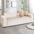 thumbnail image 5 of CJC Plush Couch Sofa Cover for Pet Dogs Washable Non-Slip Couch Covers for 3 Cushion Sofa Pet Friendly (Light Brown, 27.6" x 70.9"/70 x 180cm), 5 of 12