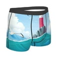 thumbnail image 3 of Haiem Lighthouse Sea Port Men's Boxer Briefs, Every Day Comfort Stretch Cotton Moisture-Wicking Underwear-Small, 3 of 9