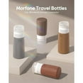 thumbnail image 3 of Morfone 16 Pack Silicone Travel Bottles Set for Toiletries TSA Approved Travel Containers Leakproof Squeezable Refillable Travel Accessories 2oz 3oz for Shampoo Conditioner Lotion Liquids (Brown), 3 of 8