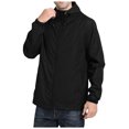 thumbnail image 2 of JUMESG Mens Jackets with Hoods Men's Windbreaker with Lining Long Sleeves Waterproof Hoodie Jacket,Black XXL, 2 of 5