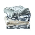 thumbnail image 7 of Haperlare Muslin Blanket King Size Soft Leaf Pattern Cotton Quilted Polyester Filling Bed Blankets Home Decoration for Adults Unisex, Gray, 104" x 90", 7 of 7
