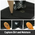 thumbnail image 3 of CHUANK Outdoor Mat Non Slip Door Mat 17”x30” Front Door Mats Absorbent Rubber Welcome Mat Low Profile Dirt Trapper Entry Rug Heavy Duty Durable Outdoor Doormat Checker Grey, 3 of 9