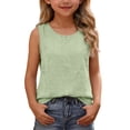 thumbnail image 2 of fatyb Cotton Linen Tank Tops for Boys Girls Summer Sleeveless Lightweight Plain Kids Casual Beach Shirts, 2 of 7