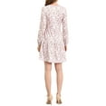 thumbnail image 4 of Allegra K Women's V Neck Long Sleeves Cinched Waist Half Placket Floral Dress, 4 of 7