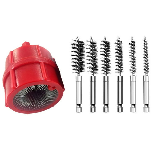 7pcs Plastic Car Battery Terminal Top Post Terminal Cleaning Tool Electric Brush