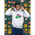 thumbnail image 2 of Colorful Corgi Bowtie Portrait Hoodie Men -Image by Shutterstock, Male Medium, 2 of 4
