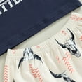 thumbnail image 5 of Newborn Baby Boy Clothes Cowhead Pattern and Letter Printed Round Neck T-shirt + Shorts Set 2PCs Infant Summer Outfits, 5 of 5
