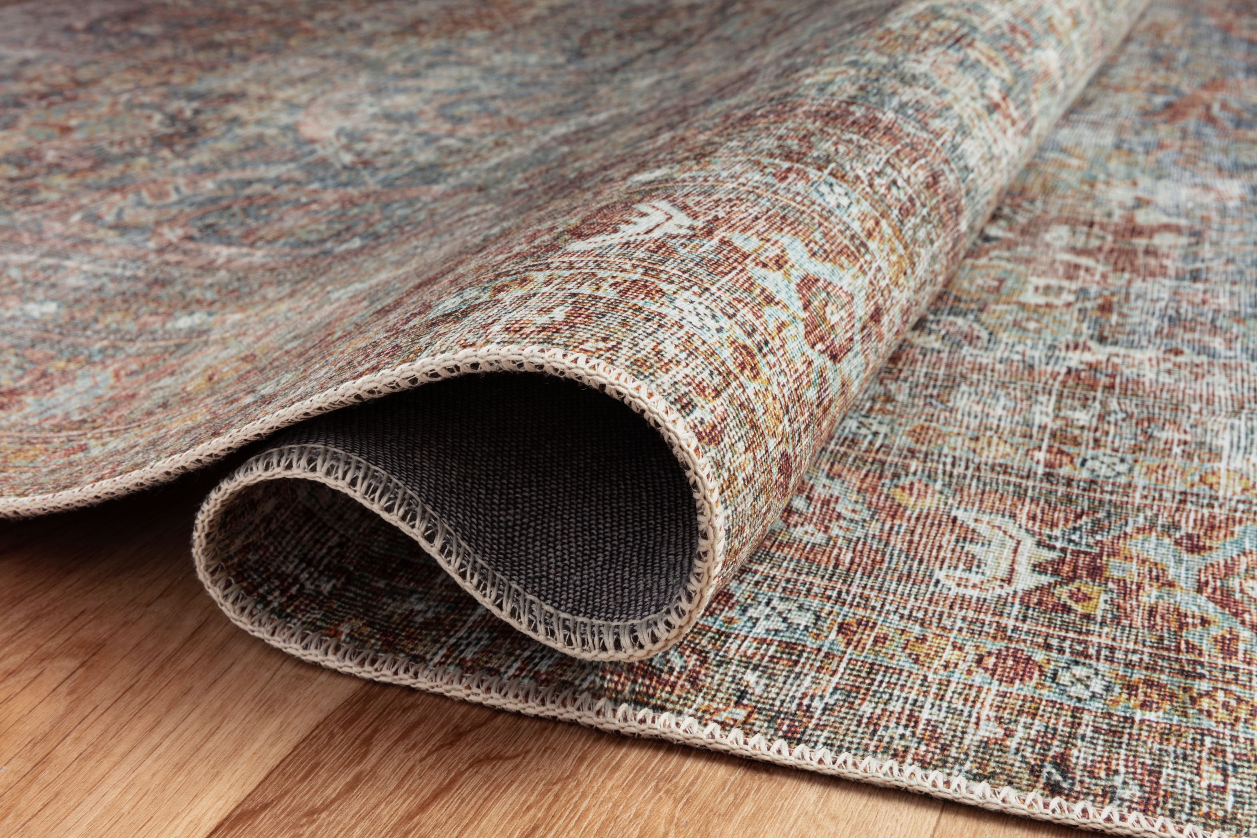 Chris Loves Julia x Loloi Jules Lagoon/Brick 2'-3" x 3'-9" Area Rug