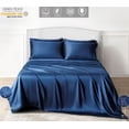 thumbnail image 5 of Bambusa Sheets| Silky Soft, Durable, Kind-To-Skin| 7-Pcs 100% Bamboo Bedding | |(Navy Blue) K=King, 5 of 7