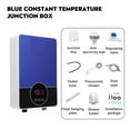 thumbnail image 2 of 6000W Smart Electric Water Heater Remote Control Instantaneous Tankless Water Heater Kitchen Bathroom Shower Water Fast Heating ,Digital Temperature Display, 2 of 7