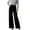 Black, variant on Casual Pants For Women, High Waist Wide Leg Flare Jeans and Lounge Pants For Women Stretchy Comfortable Gaucho Pants Classic Relaxed Fit Sustainable Daily Attire Gray