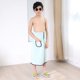 thumbnail image 1 of La bata de baño con aire acondicionado absorbe el vapor de sudor y se seca rápidamente. Azul, 1 of 4