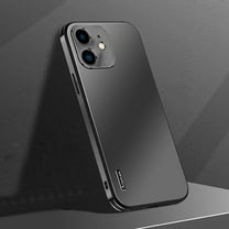 Dteck Case for iPhone 12,Shockproof Metal Aluminum Camera Cover Anti-scratch Slim Lightweight Hybrid Luxury Case For iPhone 12,Black