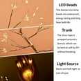 thumbnail image 3 of Pretty Comy LED Bonsai Tree Light - Artificial Fairy Light Tabletop Tree Lamp with 108/36 LED Lights - USB/Battery Operated Touch Switch - Party Wedding Children's Room Bedroom Living Room Decor, 3 of 6