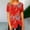 Red womens top dressy casual, variant on Wycnly Womens Tops Dressy Casual Vintage Striped Irregular Button Hem Breathable Comfy Tunic Shirts Summer Short Sleeve Crewneck Tops Floral Print Blouse Red m