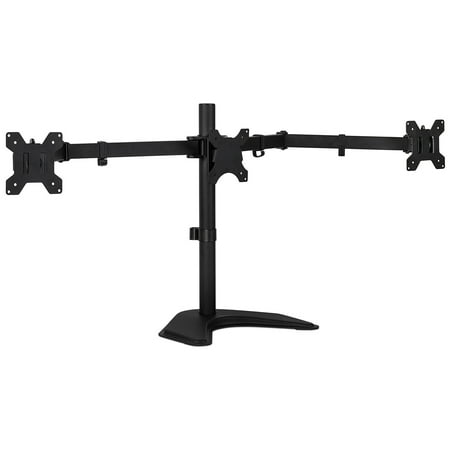 Mount-It! Triple Monitor Stand Freestanding LCD Computer Screen Desk Mount for 19, 20, 22, 23, 24 Inch (Best 23 24 Inch Monitor)