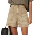 thumbnail image 2 of Summer Women High Waisted Casual Denim Shorts Denim Shorts Wide Leg Shorts with Pockets, 2 of 6