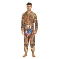 thumbnail image 2 of Cowboy American Flag Cow Adult Onesie Pajamas Slim Fit Christmas One Piece Suit Pjs for Women and Men Hooded Zipper, 2 of 7