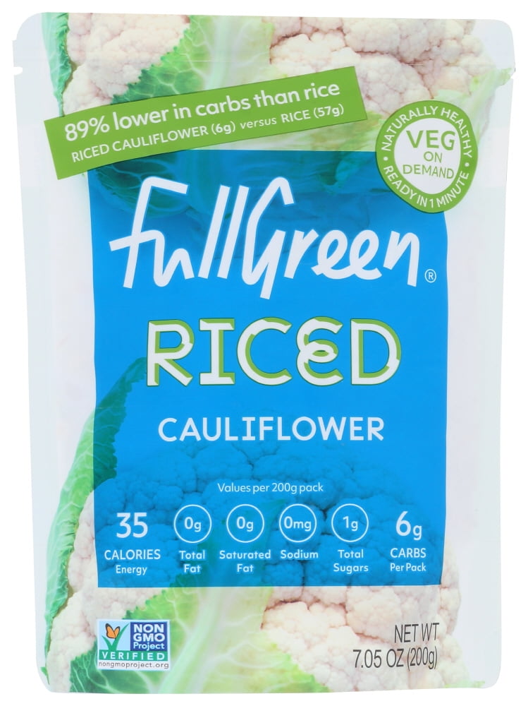 Fullgreen Riced Cauliflower, 7.05 oz, Pouch