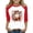 Red, variant on Otqutp Girls Pumpkin Shirt 3/4 Length Sleeve T-Shirts Halloween Shirts for Kids Flower Ghosts Prints Spooky Horror Party Parade Tops