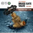 thumbnail image 4 of Midline Valve 427D334-5 Gate Valve, 1-1/2 in. Sweat Connection, Cast Brass (5 Pack), 4 of 4
