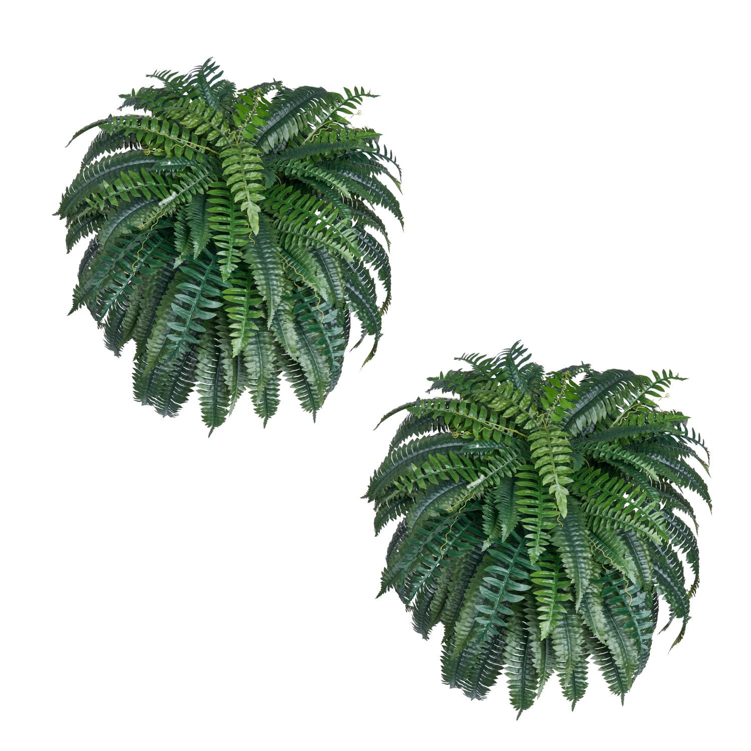 Artificial Fern 1-Pack, 43-47 Inch Lifelike PE and Silk Plant, Dense Branches, Hang or Lay Flat, Weather-Resistant, Low Maintenance for Indoor and Outdoor Decor