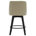 thumbnail image 4 of MINCETA Counter Stool,26" 360 Free Swivel Upholstered Bar Stool with Back-Set of 2-PU in Khaki, 4 of 7