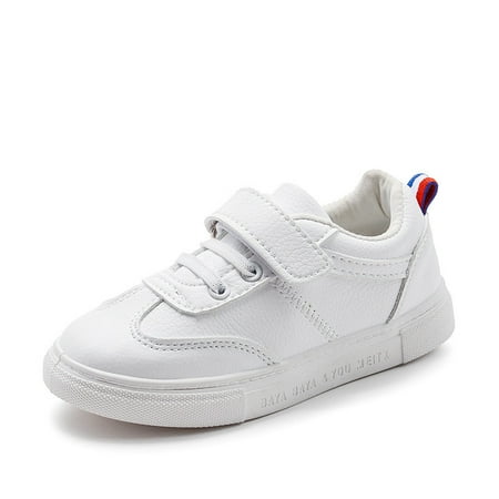 

BORKE Children s casual shoes boys solid color casual shoes girls versatile small white shoes
