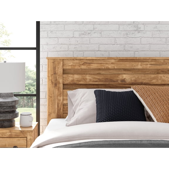 Signature Design by Ashley Hastiport Queen Panel Headboard, Rustic Oak Wood-Look Finish