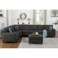 thumbnail image 6 of Pemberly Row 8-Piece Upholstered Fabric Sectional with Ottoman in Gray, 6 of 9