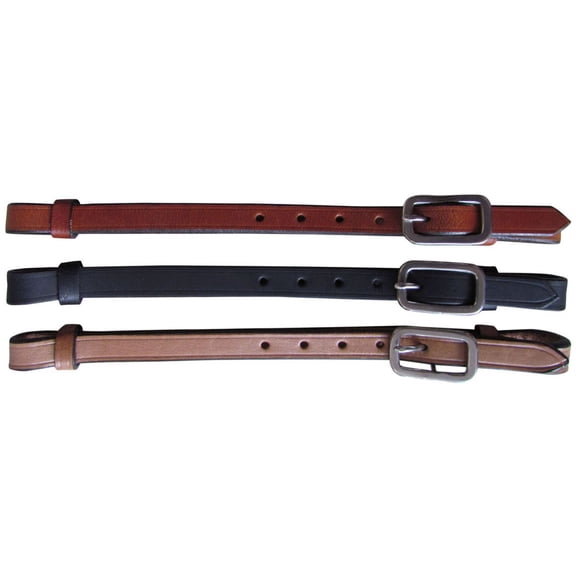 Showman Replacement 5/8" Leather Breast Collar Tug (Black)