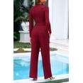 thumbnail image 2 of Conjunto de 2 Piezas para Mujer PRETTYGARDEN Top Corto de Manga Larga y Pantalones Anchos, 2 of 8