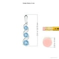 thumbnail image 3 of ANGARA Natural Channel-Set Aquamarine Three Stone Journey Pendant in 925 Sterling Silver for Women (Size-4mm) | March Birthstone, Anniversary, Jewelry Gift for Women | Natural Aquamarine Necklace, 3 of 8