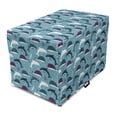 thumbnail image 1 of Nautical Dog Crate Cover, Cartoon Sea Life Underwater World with Whales Dolphins Bubbles and Corals, Easy to Use Pet Kennel Cover Small Dogs Puppies Kittens, 7 Sizes, Sea Blue Multicolor, by Ambesonne, 1 of 6
