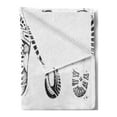 thumbnail image 2 of Grunge Soft Flannel Fleece Blanket, Various Shoe Tracks Design Human Foot Damaged Murky Artisan Walking Action Image, Cozy Plush for Indoor and Outdoor Use, 70" x 90", Grey and White, by Ambesonne, 2 of 5