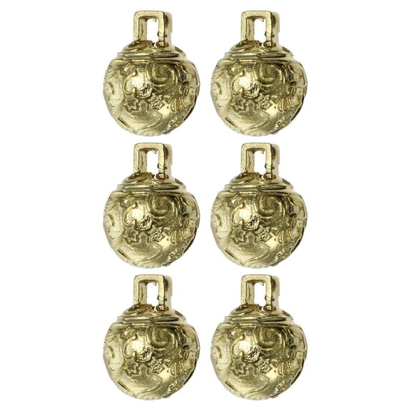 FRCOLOR 6pcs DIY Decorative Brass Little Bell Christmas Jingle Bells Pet Bell Crafts