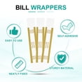 thumbnail image 3 of Uxcell Money Bands, Dollar Bill Wrappers Self-Adhesive Money Straps Self Sealing Bill Straps Sleeves Dark Yellow, 3 of 7