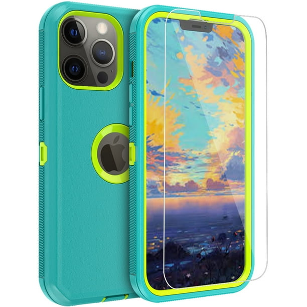 NIFFPD iPhone 13 Pro Max Case with Screen Protector, Heavy Duty Hard